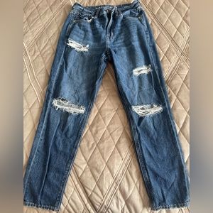 American Eagle Ripped Mom Jeans